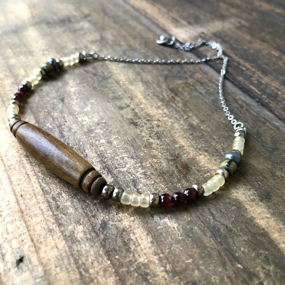 Patriotic Americana Short Gemstone Necklace